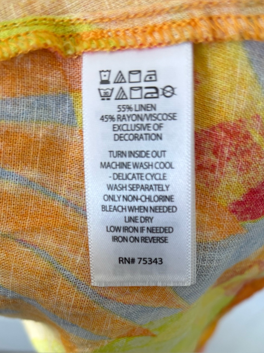 C&C California Linen Blend Swim Cover-up Dress. Sz L - Picture 6 of 6